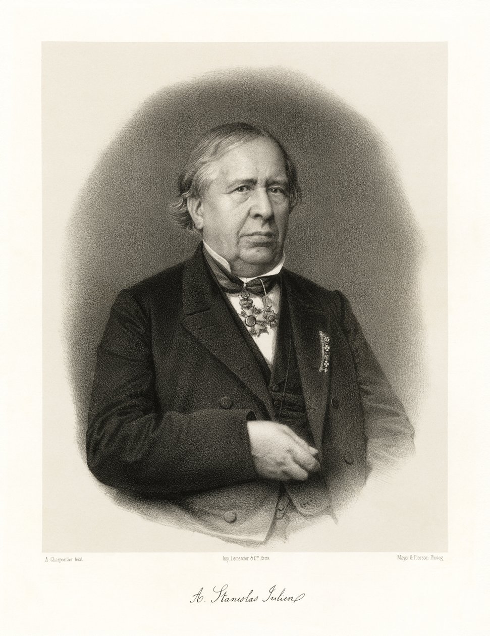 Aignan Stanislas Julien, 1865-66 od Auguste Charpentier