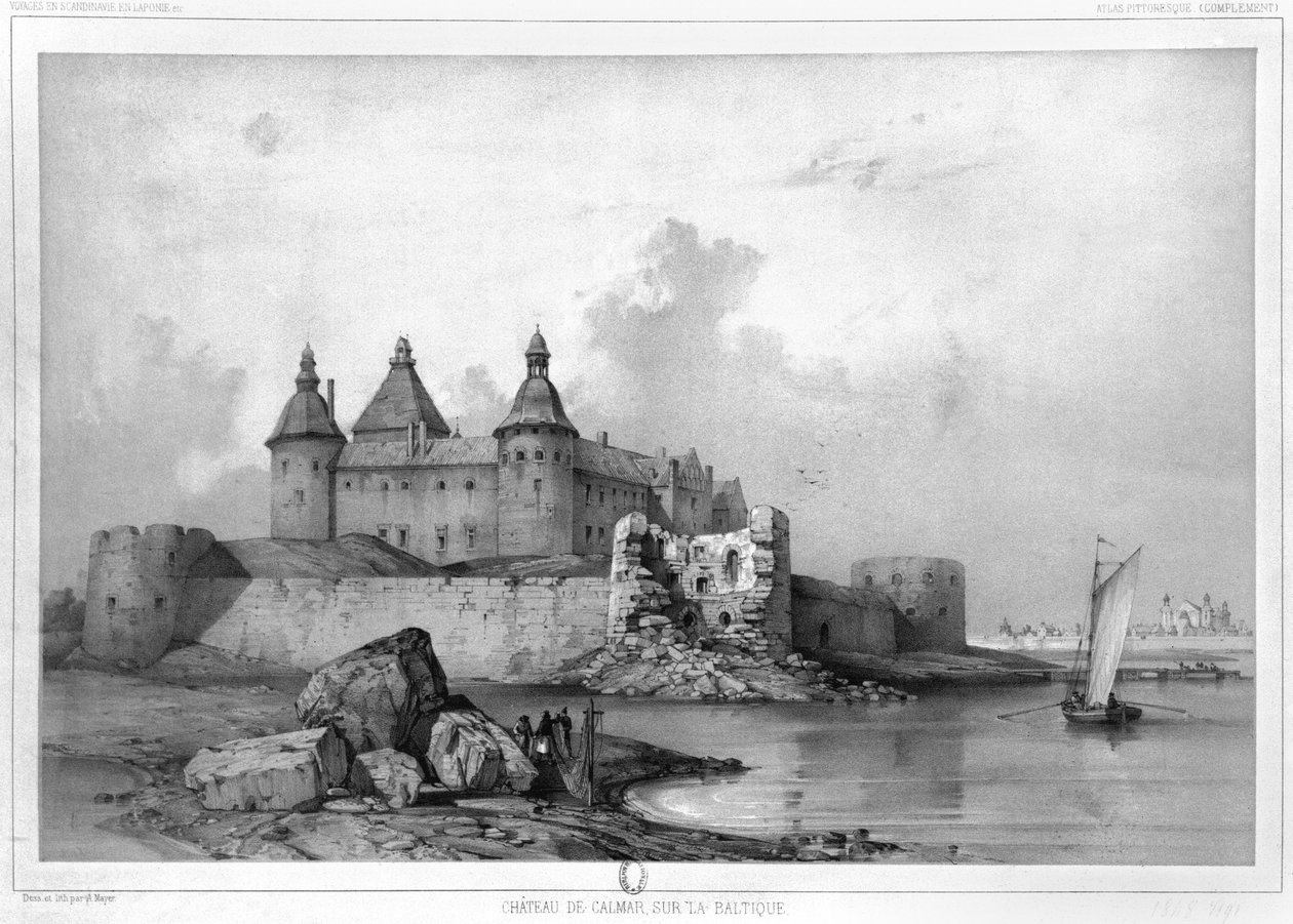 hrad Kalmar od Auguste Etienne Francois Mayer