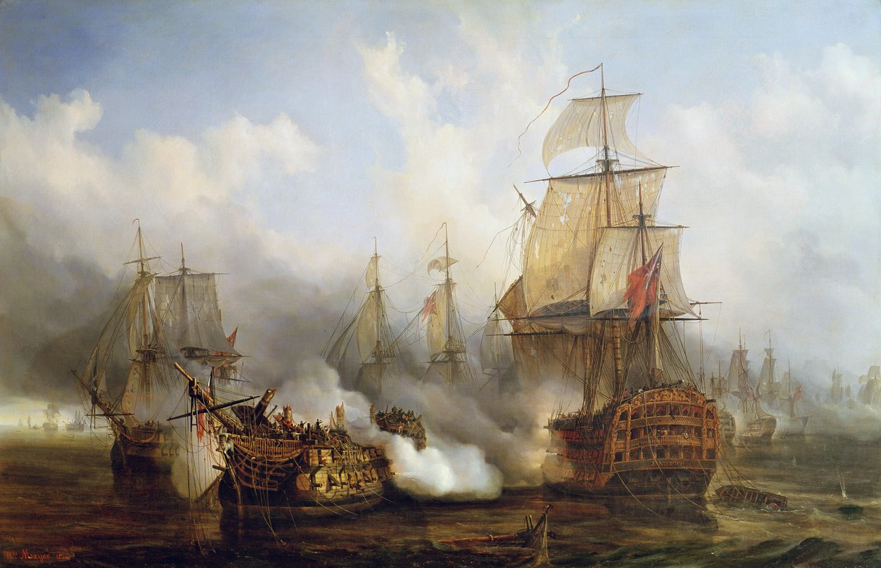 Redoutable v Trafalgaru, 21. října 1805 od Auguste Etienne Francois Mayer