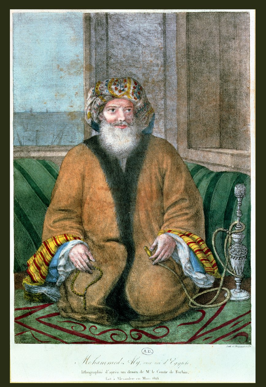 Mehemet Ali (1769-1849) místokrál Egypta, vyryl Bregesut, 1818 od Auguste Forbin