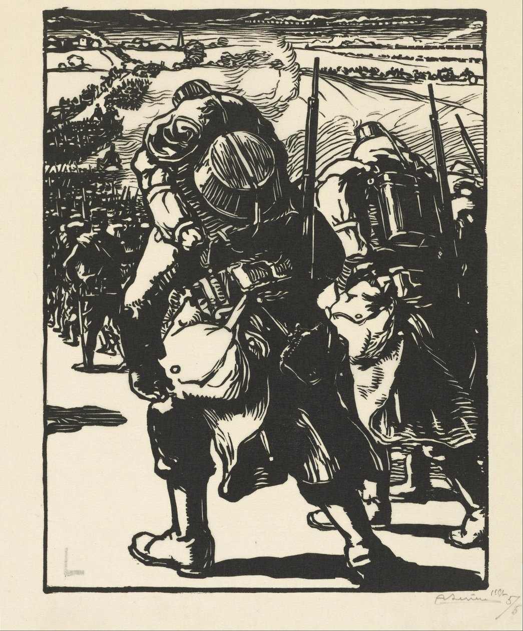 Le Concentration (Koncentrace vojsk) od Auguste Louis Lepère