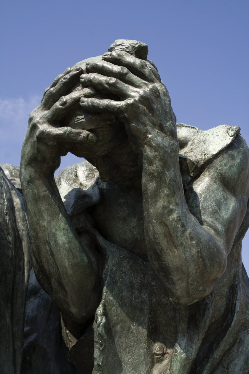 Detail měšťanů z Calais, dokončeno 1889 bronz viz 340530 od Auguste Rodin