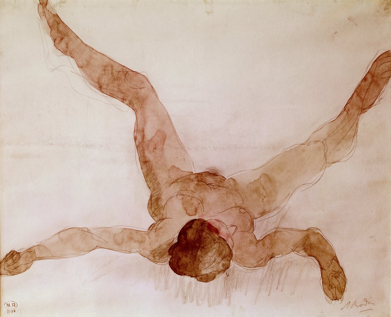Nahá žena ležící na zádech od Auguste Rodin