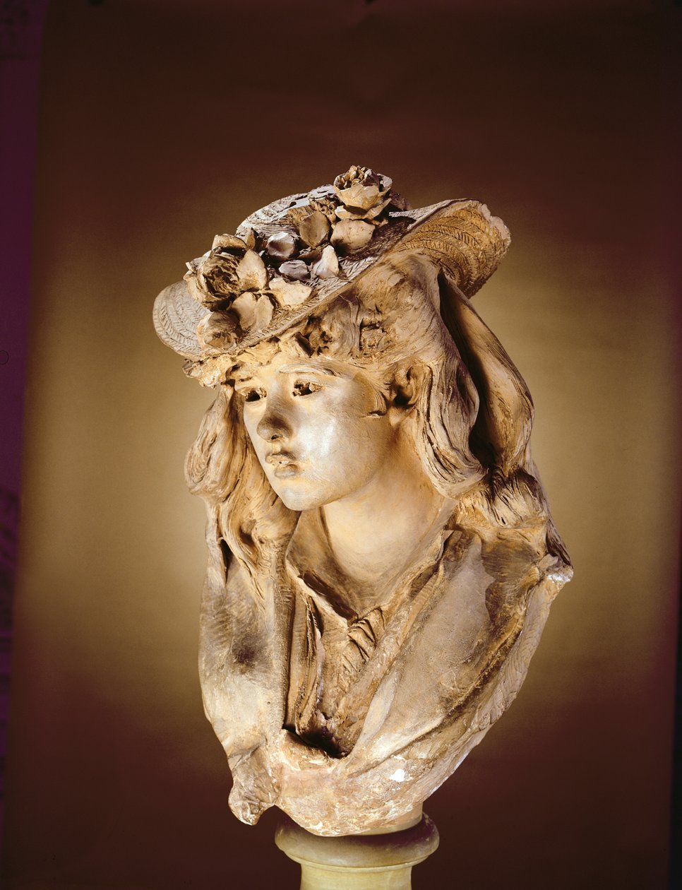 Portrét mladé ženy, kolem roku 1865 (sádra) od Auguste Rodin