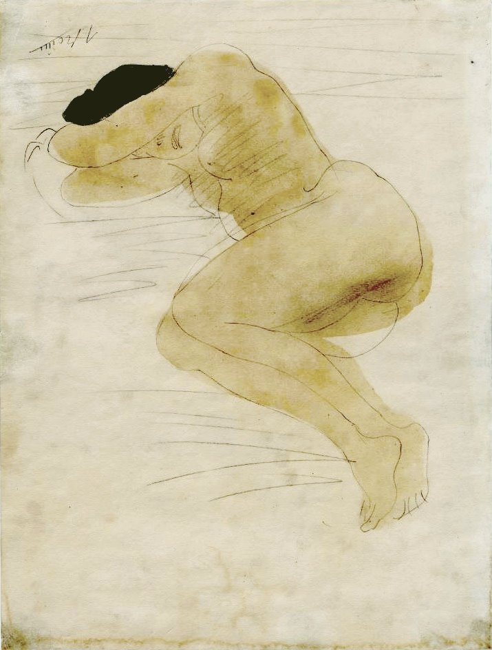 Ležící žena. od Auguste Rodin