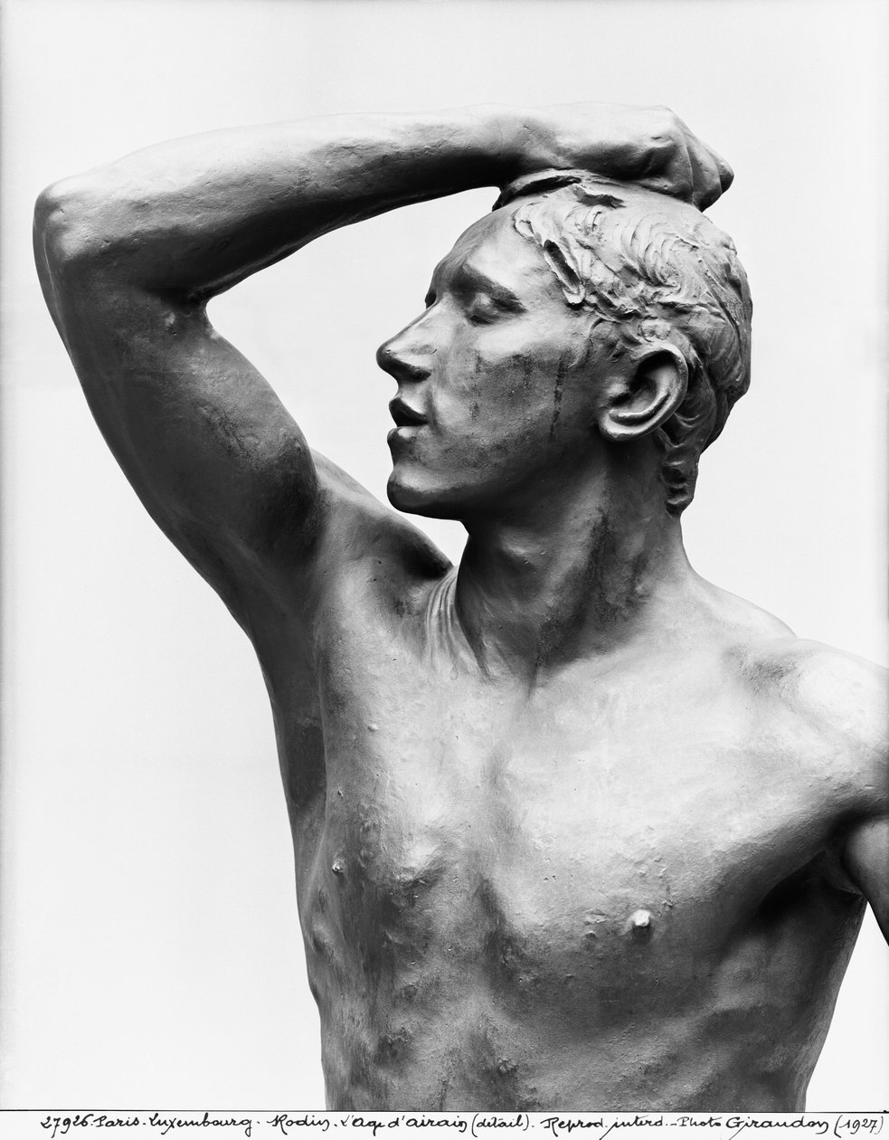 Věk bronzový, po roce 1877 (bronz) (detail) od Auguste Rodin