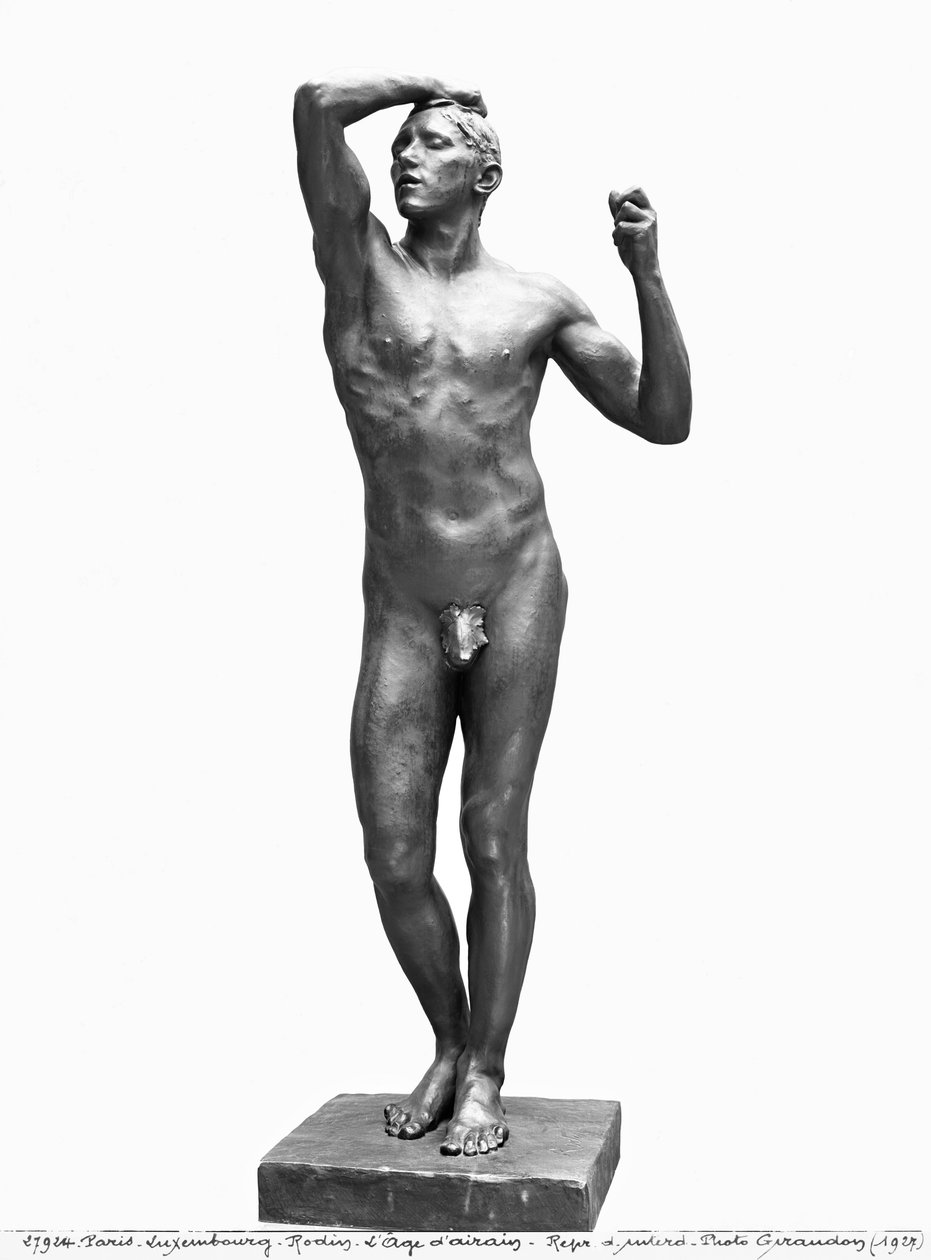 Věk bronzu, po roce 1877 (bronz) (viz také 279785-86) od Auguste Rodin