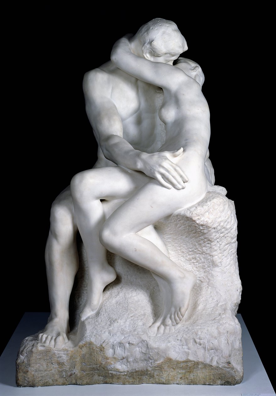 The Kiss, 1888-98 (mramor) (viz také 190950) od Auguste Rodin