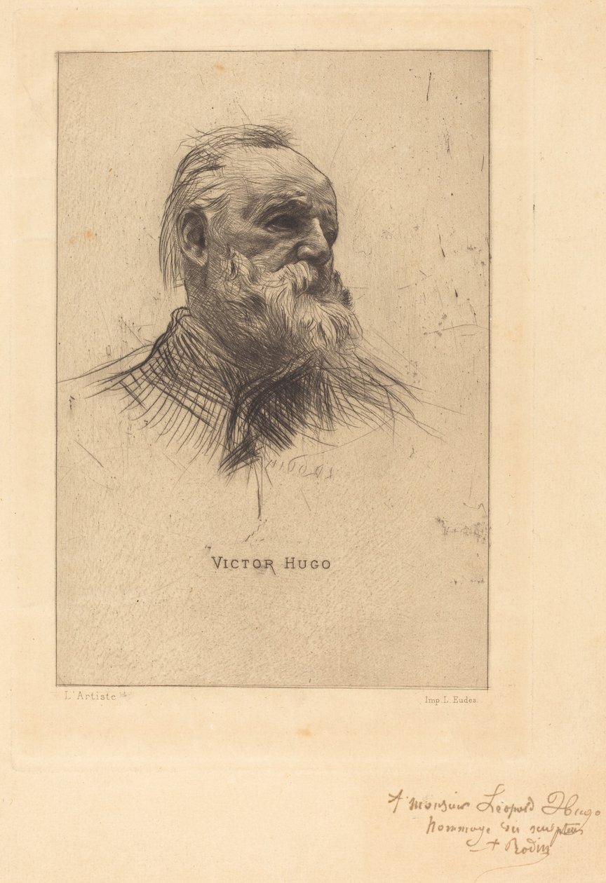 Victor Hugo, Ze tří čtvrtin od Auguste Rodin