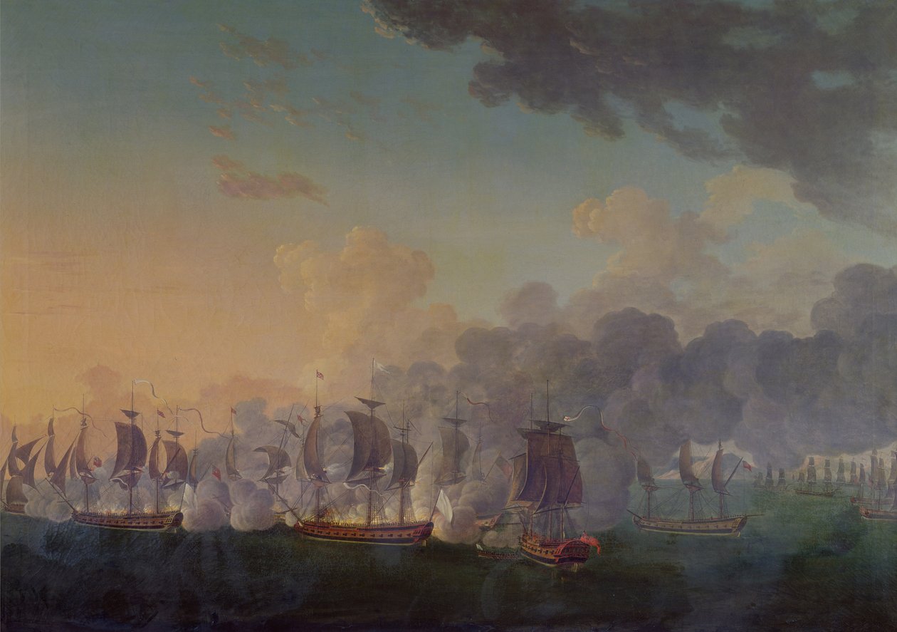 Bitva u Louisbourgu 21. července 1781 od Auguste Rossel De Cercy