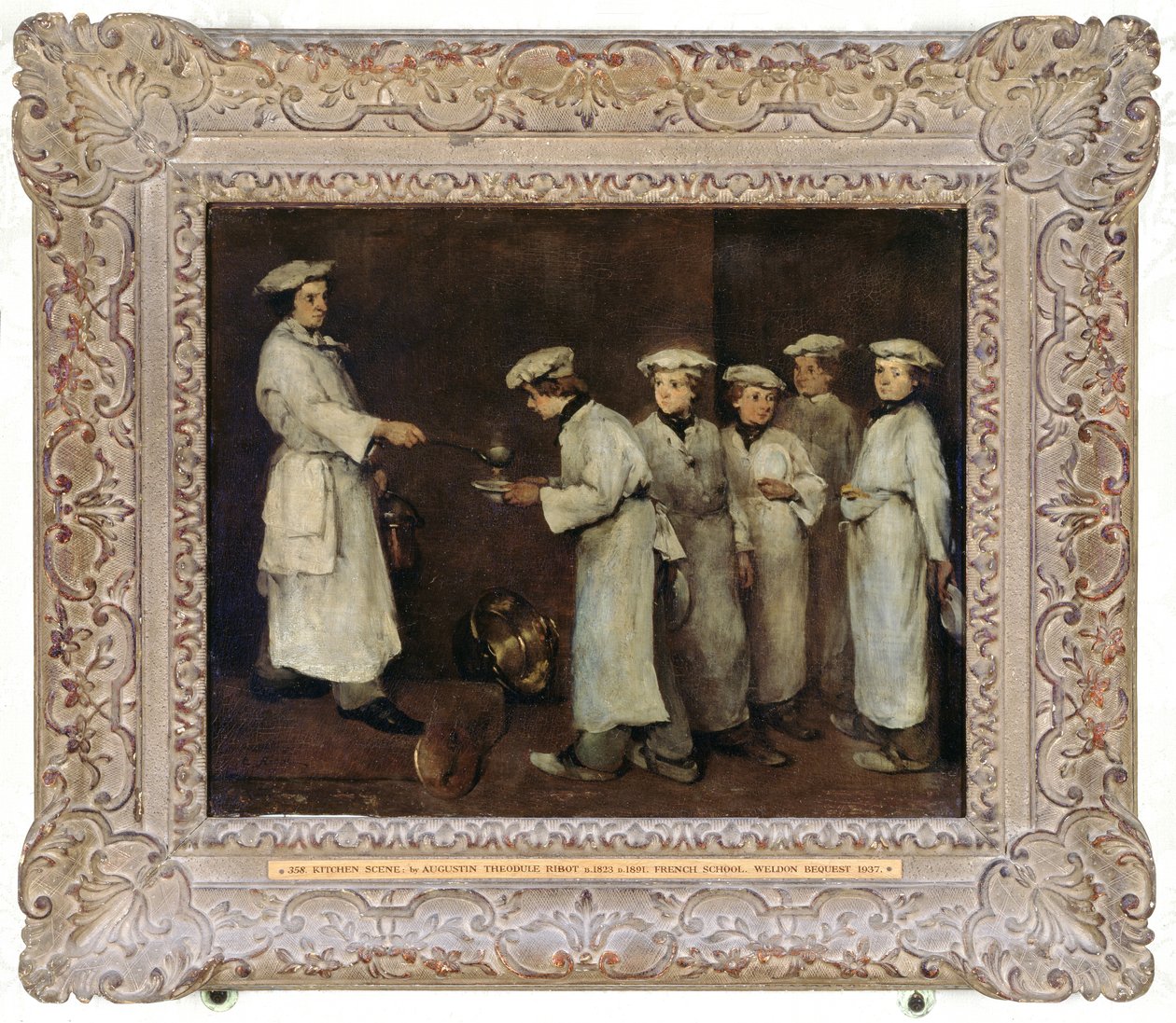 Kuchyňská scéna od Auguste Theodule Ribot