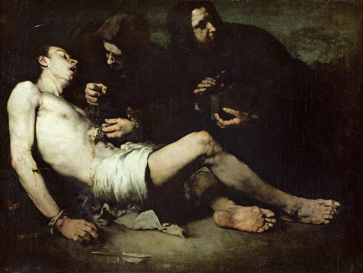 Svatý Šebestián, umučený od Auguste Theodule Ribot