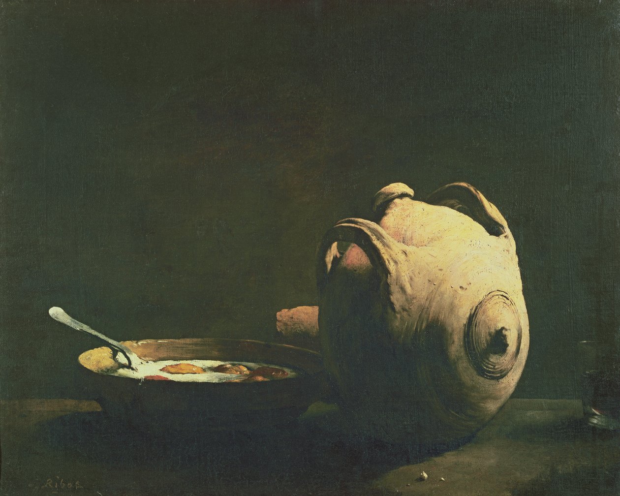 Zátiší s vejci na talíři, 19. století od Auguste Theodule Ribot