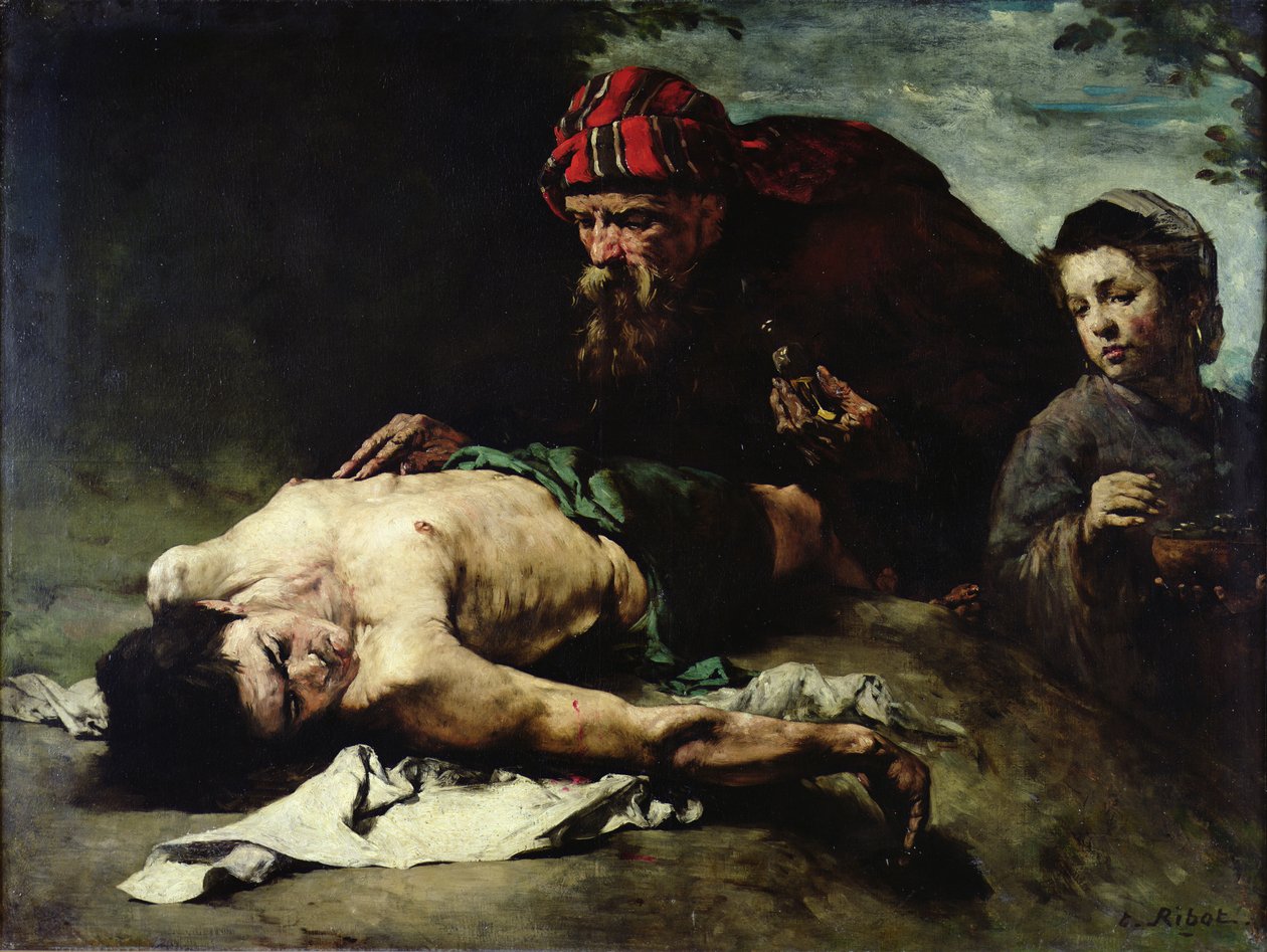 Dobrý Samaritán, 1870-75 od Auguste Theodule Ribot