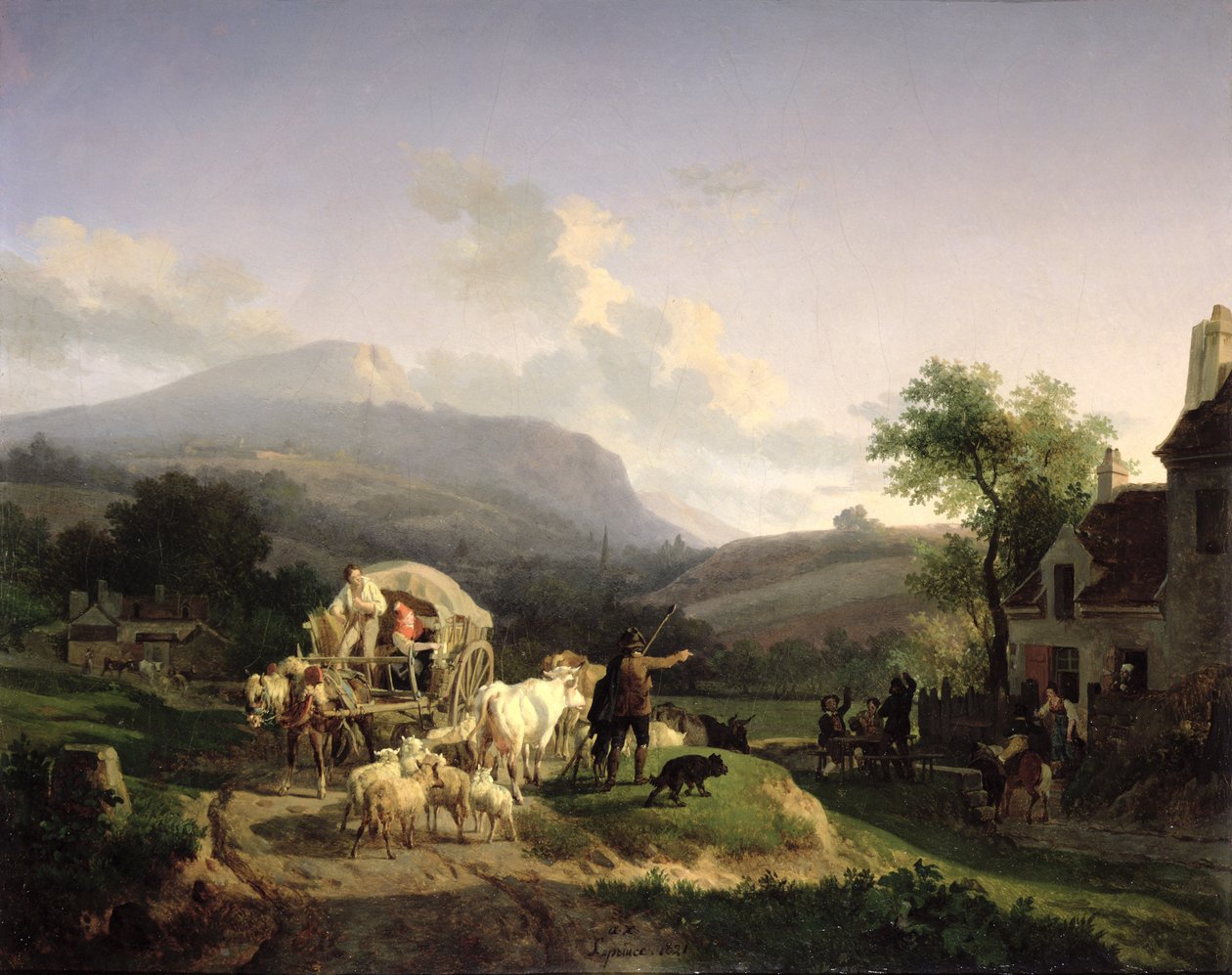 Venkovská krajina, 1821 od Auguste Xavier Leprince