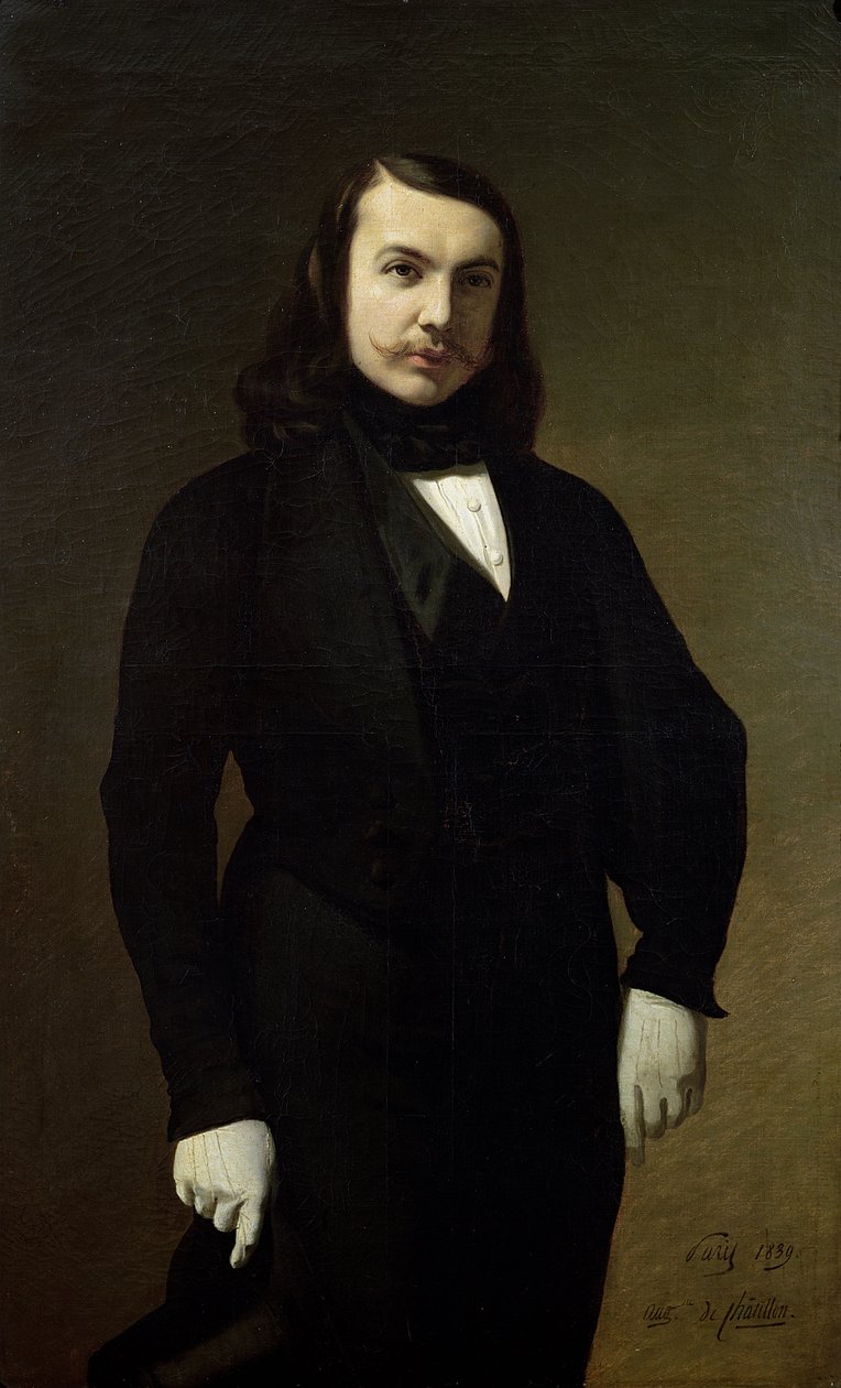 Portrét Theophila Gautiera (1811-72), 1839 od Auguste de Chatillon