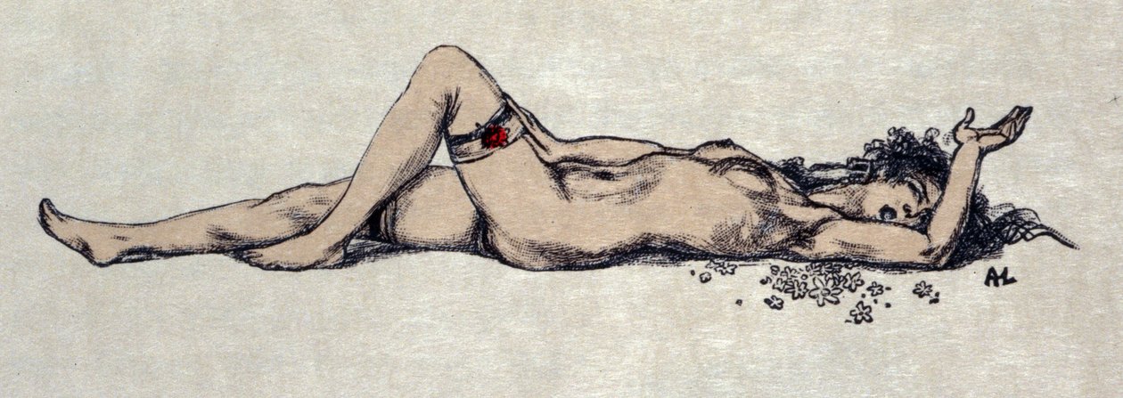 Nahá žena si lehne od Auguste (after) Leroux
