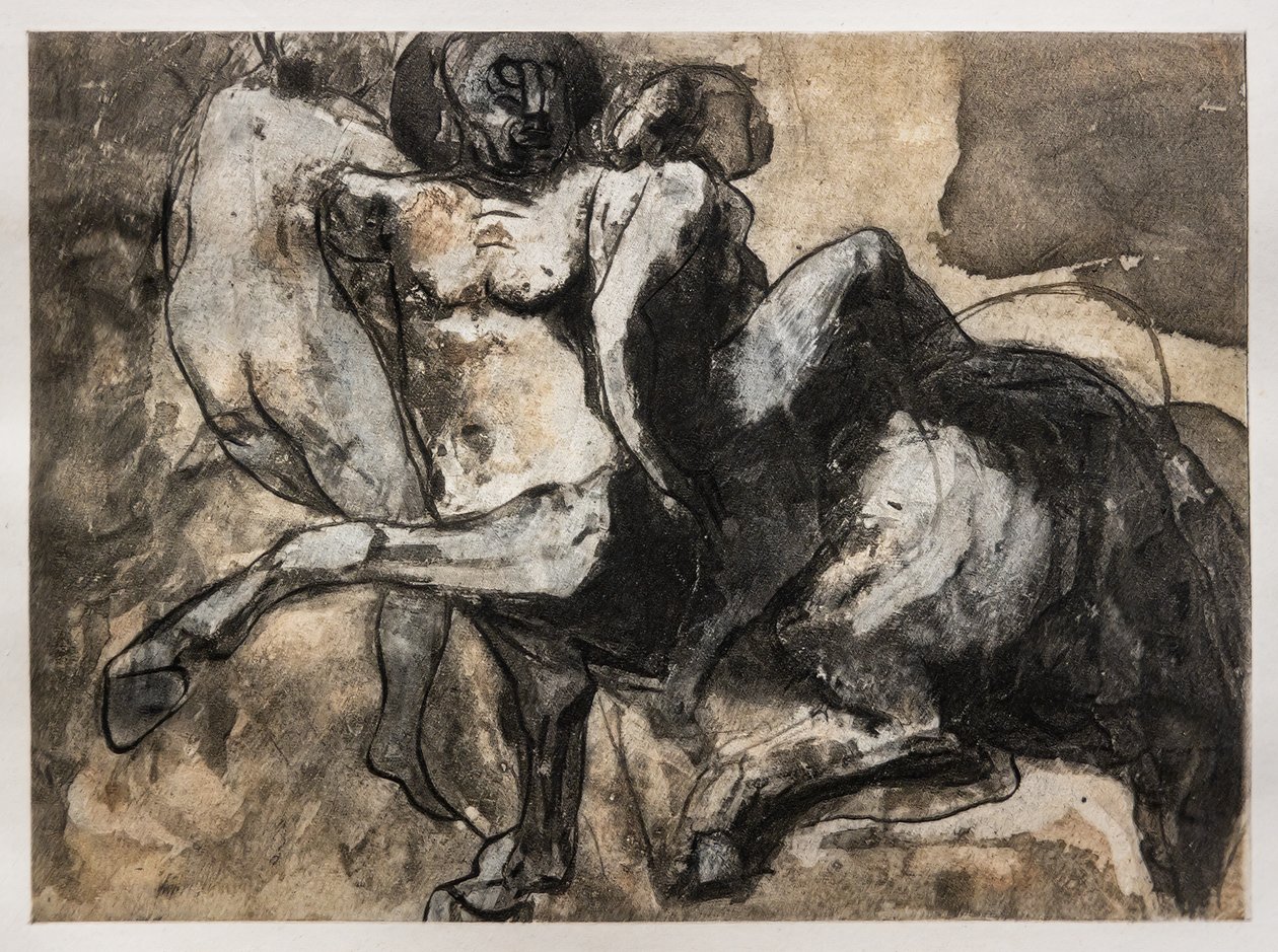 Kentaur unesl dvě ženy od Auguste (after) Rodin