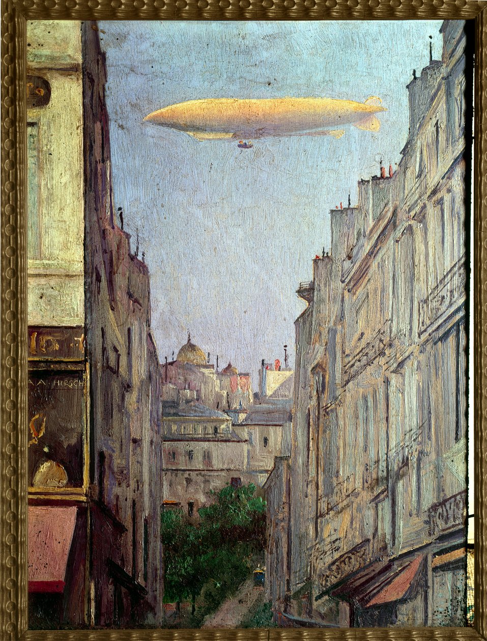 Republika vzducholodí““ nad Paříží v roce 1909““ Obraz Auguste Alexandre Hirsch (1833-1912) 1909 Soukromá sbírka od Auguste Alexandre Hirsch