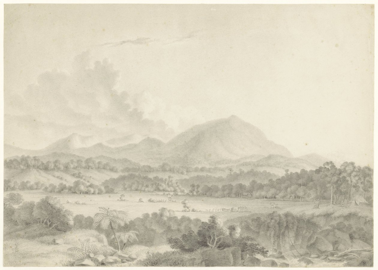 Jávská krajina od Auguste Antoine Joseph Payen