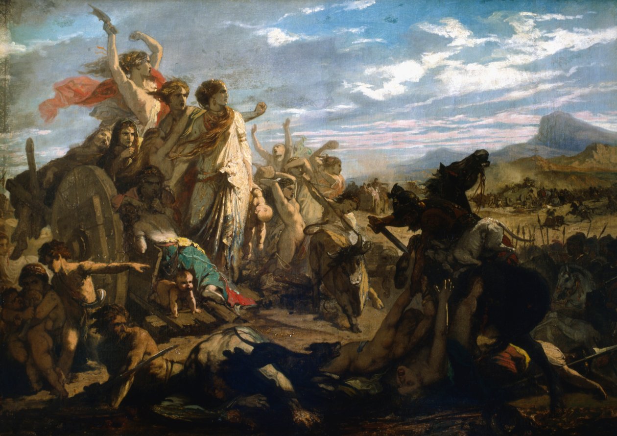 "Ženy Galie", c1827-1893 od Auguste Barthelemy Glaize