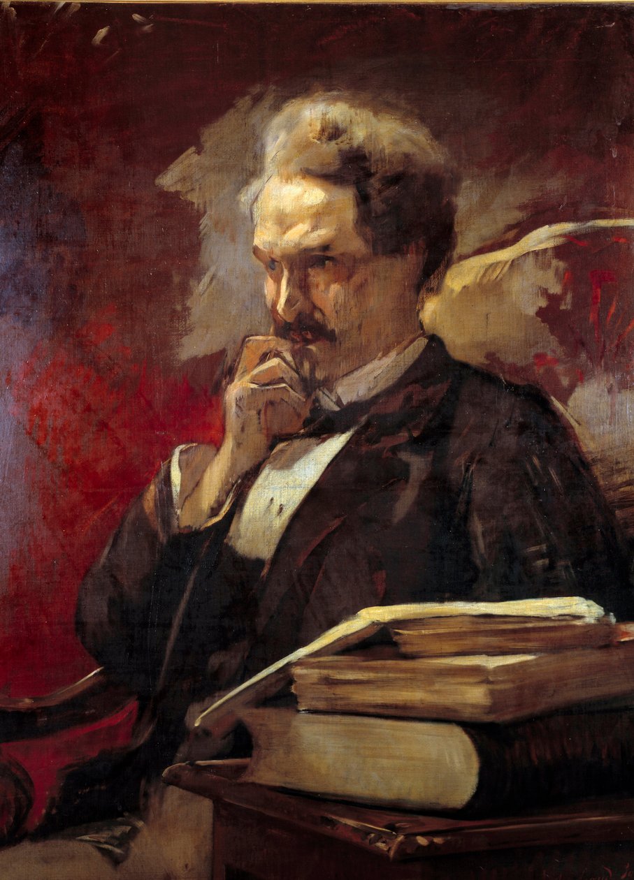Portrét Henri de Rochefort (1831-1913) Markýz de Rochefort, novinář, politik a spisovatel Malba Augustebauda Bovyho (1848-1899) (ec.suis.) 1879 Ne. 1x0,81m Paříž, Carnavalet Museum od Auguste Baud Bovy