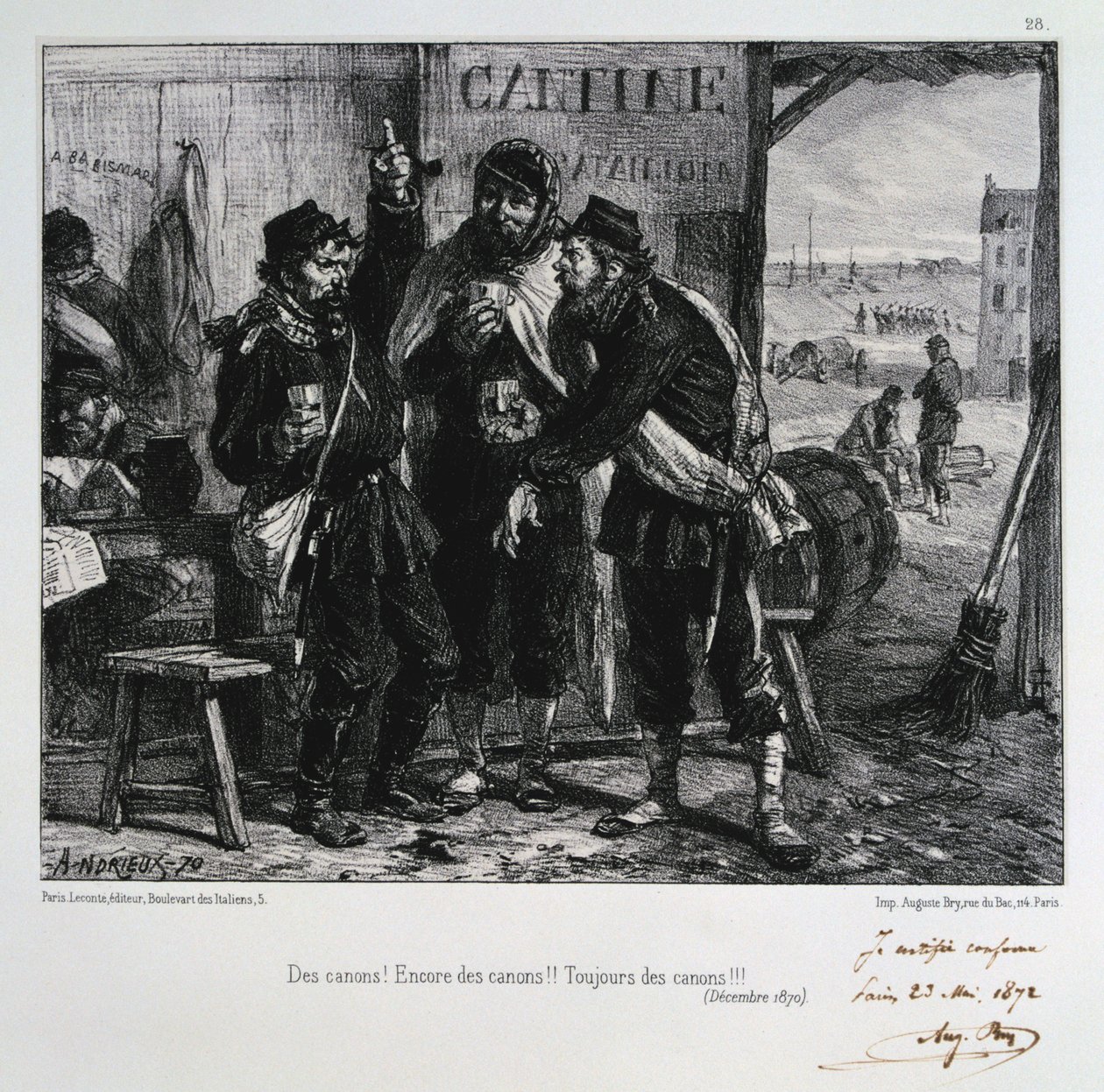 Děla! Více zbraní!! Vždy zbraně!!! Obléhání Paříže, prosinec 1870 1872 od Auguste Bry