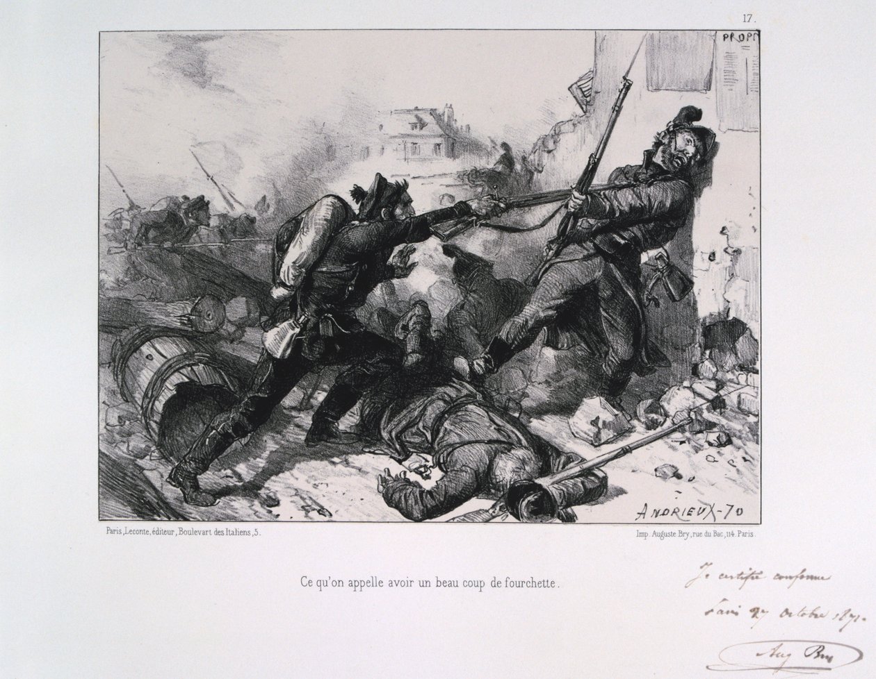 Boj proti sobě, obléhání Paříže, francouzsko-pruská válka, 1870 1871 od Auguste Bry