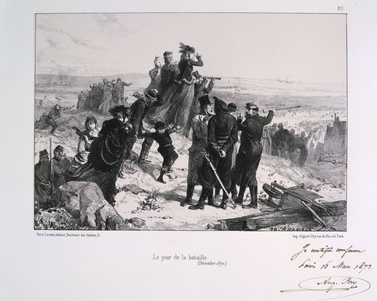 Le Jour du Bataille Den bitvy, obléhání Paříže, francouzsko-pruská válka, 1870 1871 od Auguste Bry