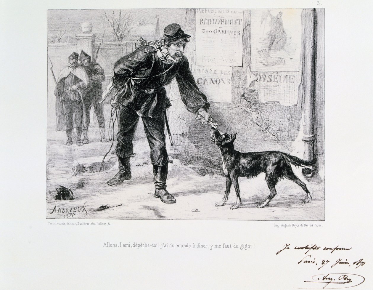 Obléhání Paříže, francouzsko-pruská válka, 1871. od Auguste Bry