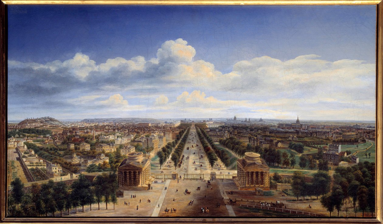 Pohled na Paříž převzatý z Arc de Triomphe de l