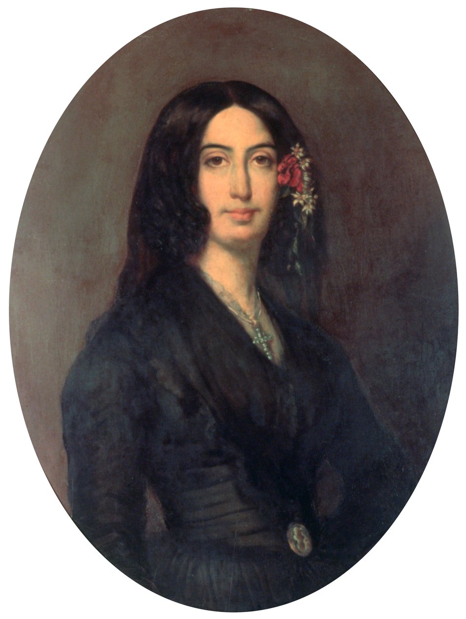 George Sand, francouzský romanopisec a raná feministka, c1845 od Auguste Charpentier