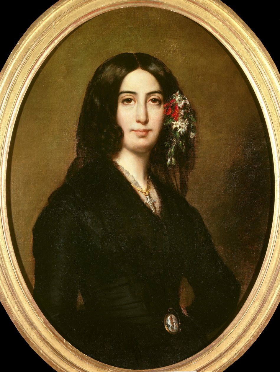Portrét spisovatele George Sandové (1804-1876) Aurore Dupin, Baronne Dudevant Malba Augusta Charpentiera (1813-1880) 1838 Paříž, Muzeum romantického života od Auguste Charpentier