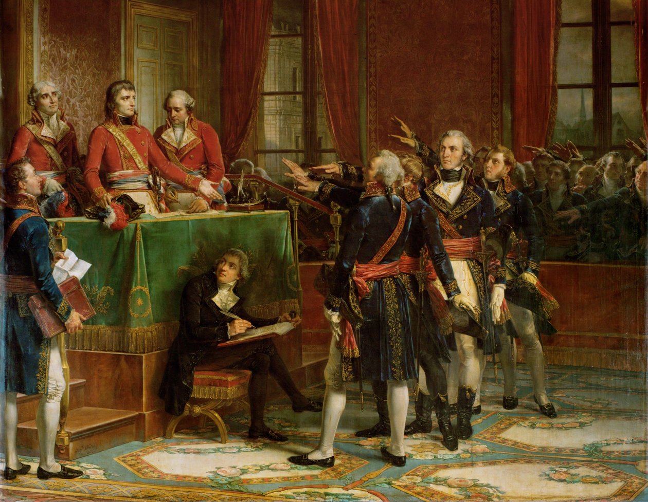 Instalace Státní rady v Lucemburském paláci, 25... (olej na plátně) od Auguste Couder