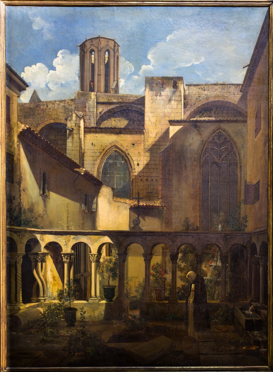 Pohled do interiéru kláštera Saint-Sauveur v Aix-en-Provence od Auguste Forbin