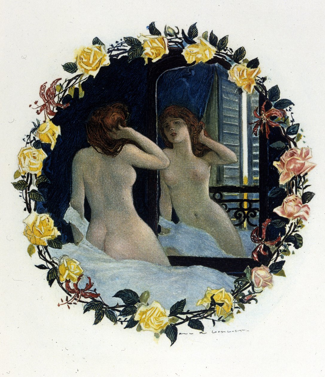 Ilustrace Auguste François Gorguet (1862 - 1927) pro ""Le Lys rouge"" od Anatole France (1844 - 1924). 1894. od Auguste Francois Gorguet