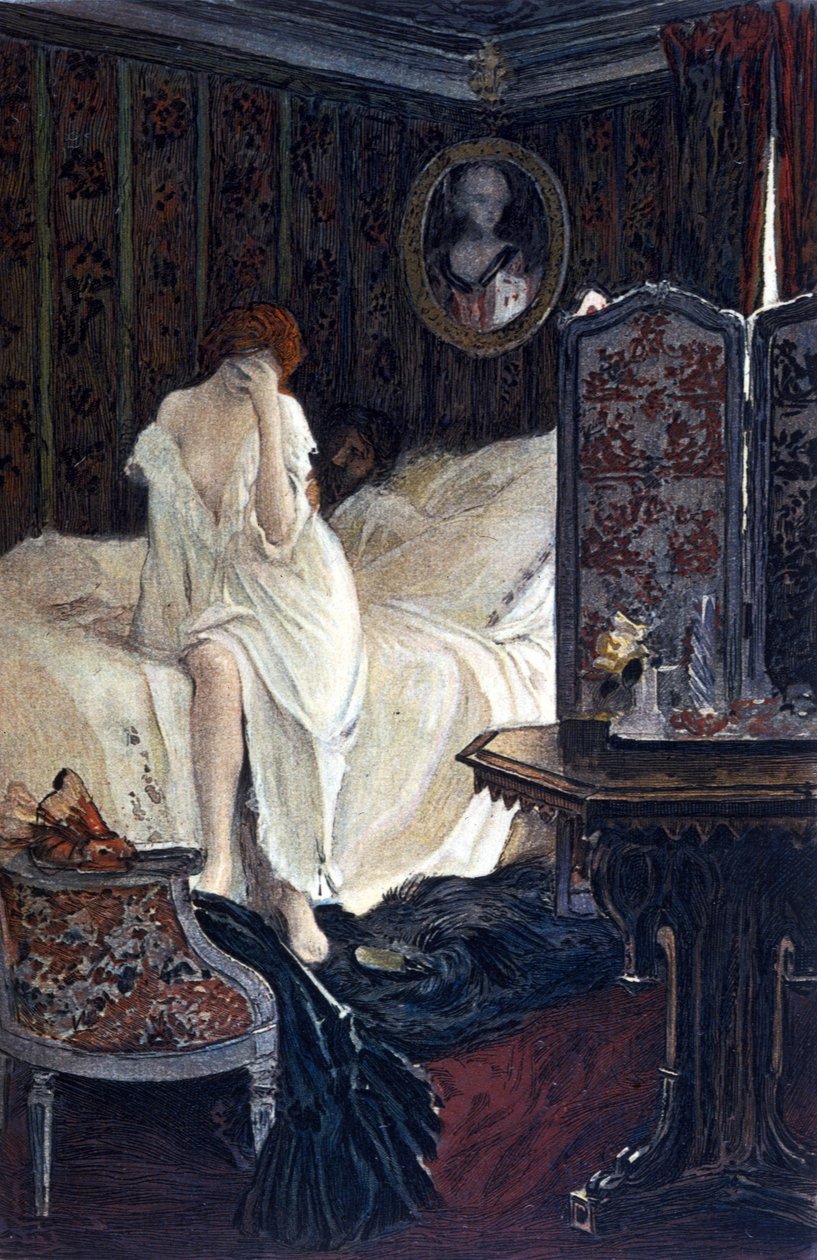 Cizoložnice. Ilustrace Auguste François Gorguet (1862 - 1927) pro ""Le Lys rouge"" od Anatole France od Auguste Francois Gorguet