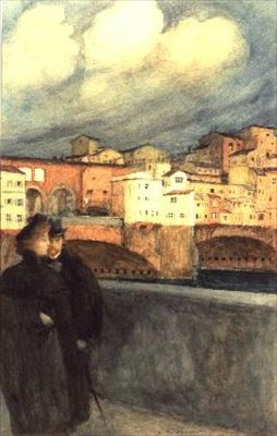 Ponte Vecchio, Florencie od Auguste Francois Gorguet