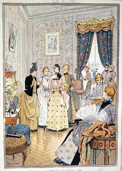 Svatební dary (1886) (barevné lito) od Auguste Francois Gorguet