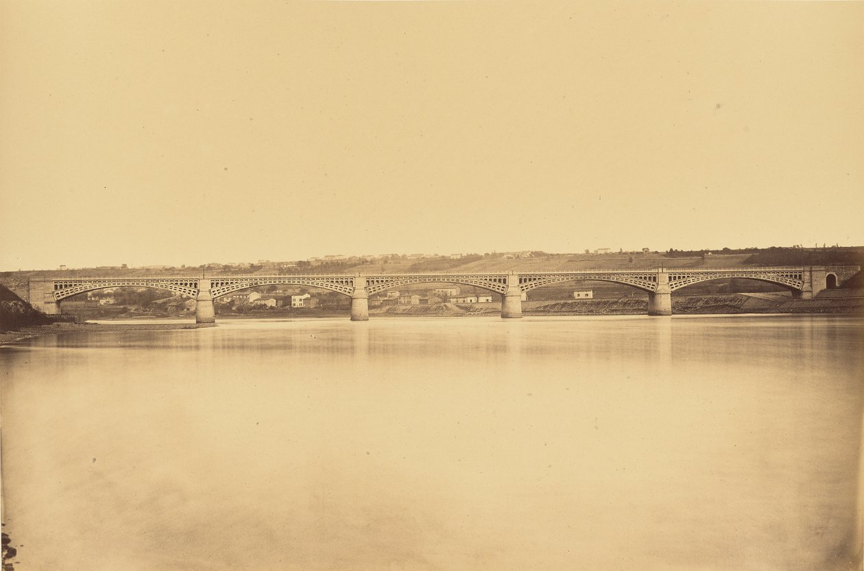 Odbočka z Givors do Chasse, viadukt přes řeku Rhônu od Auguste Hippolyte Collard