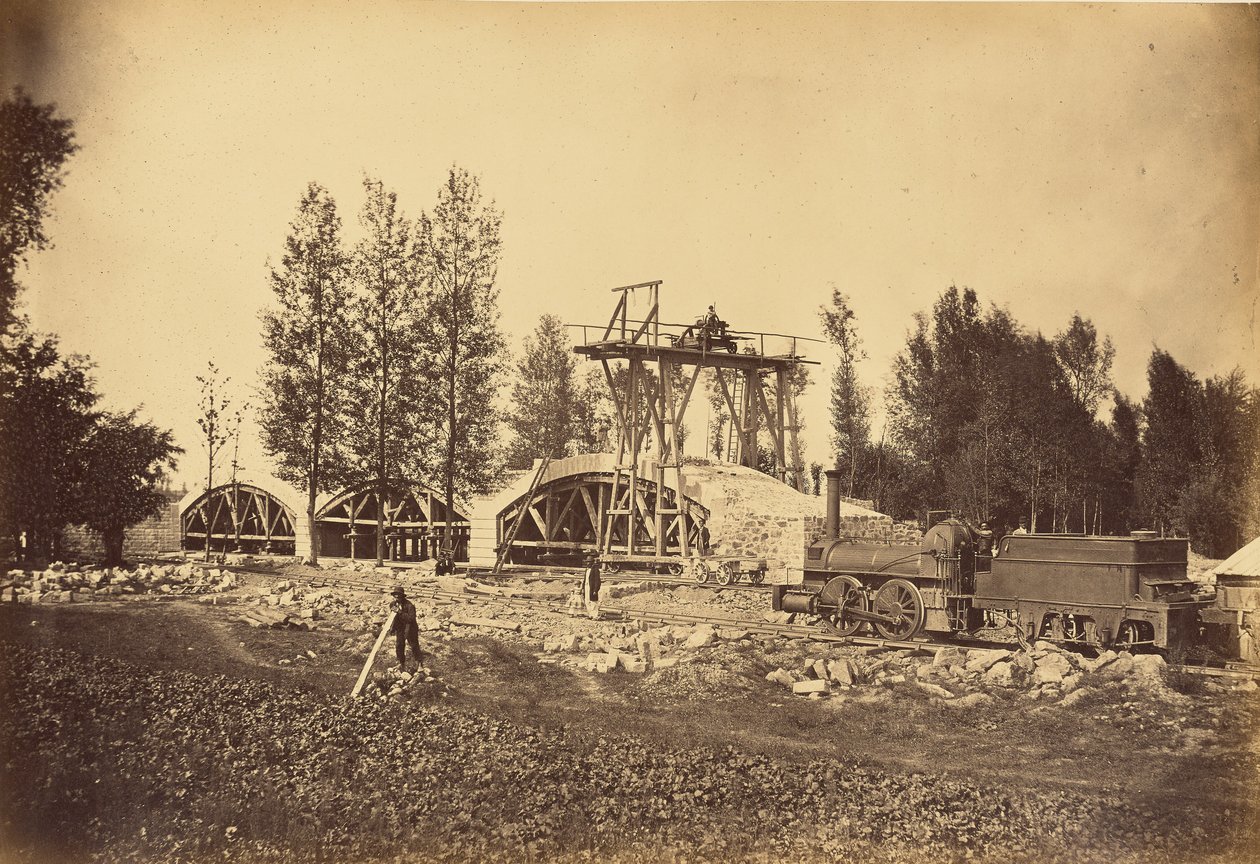 Viadukt přes řeku Bonson (údolí Loiry) od Auguste Hippolyte Collard