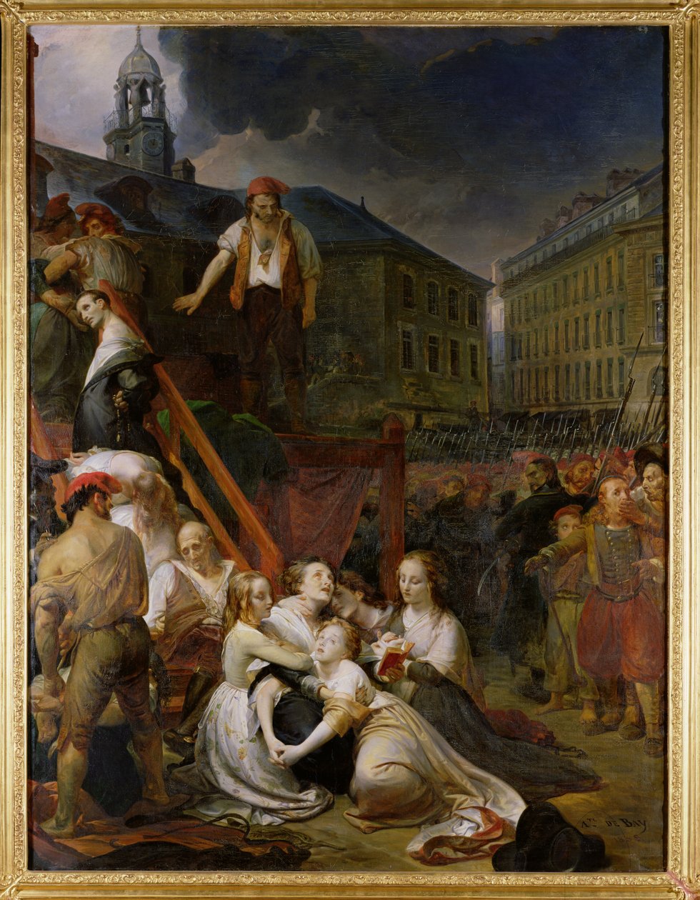 Epizoda na Place du Bouffay, Nantes, 1793, 1859 od Auguste Hyacinthe Debay