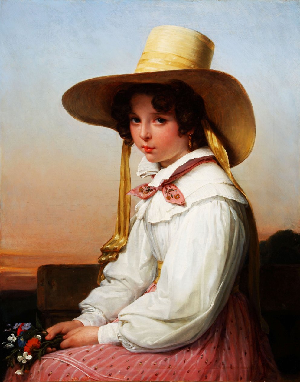 Portrét Nency Destouchesové 1829 (olej na plátně) od Auguste Jean Baptiste Vinchon