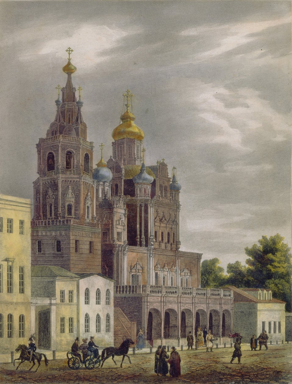 Kostel Nanebevzetí Panny Marie na ulici Pokrovka v Moskvě, 1825 od Auguste Jean Baptiste Antoine Cadolle
