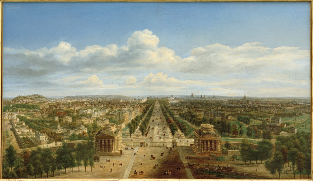 Pohled na Paříž z triumfálního oblouku Etoile od Auguste Jean Baptiste Antoine Cadolle