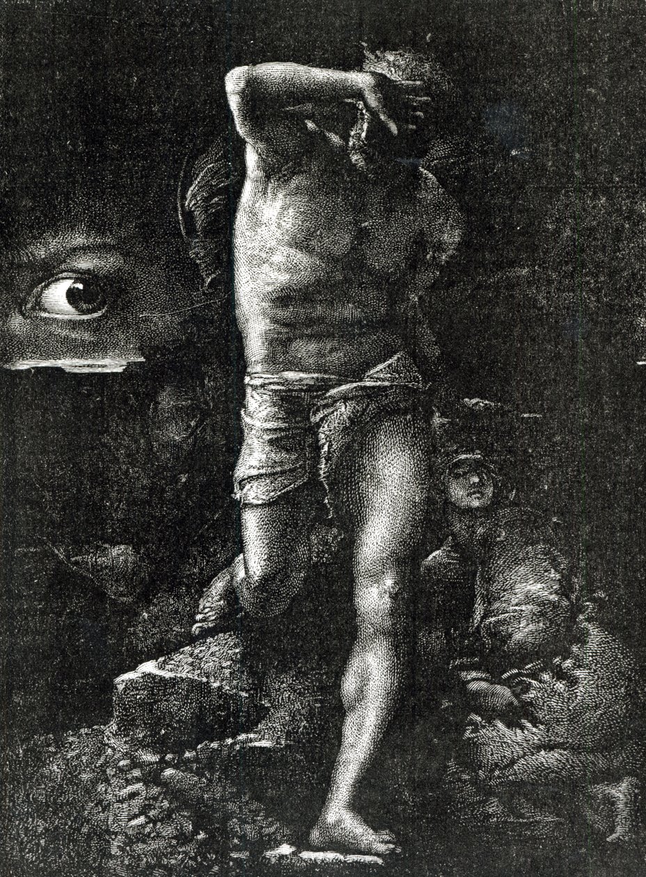 Svědomí aneb The Eye Watching Cain z „La Legende des Siecle“ od Victora Huga (1802-85) od Auguste Joliet