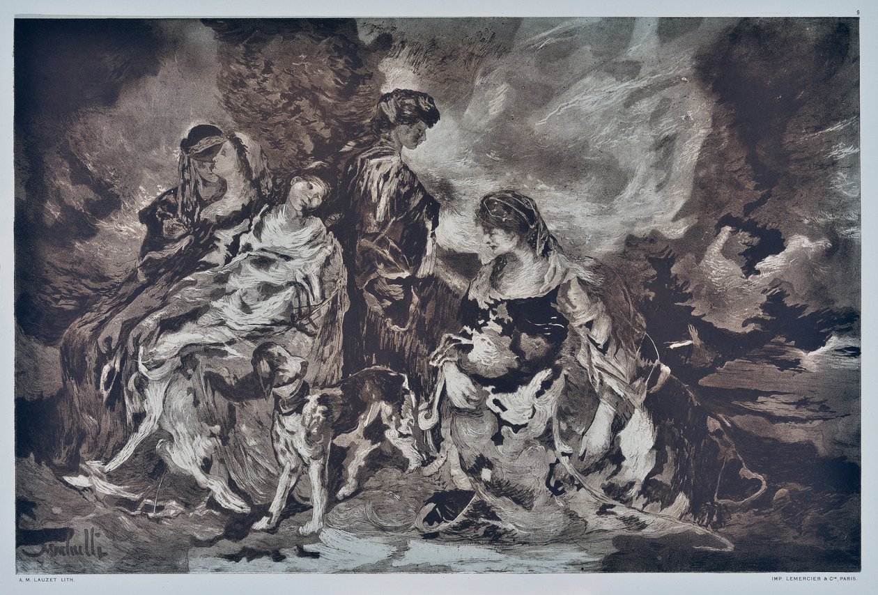 Lov (kresba) od Auguste Lauzet