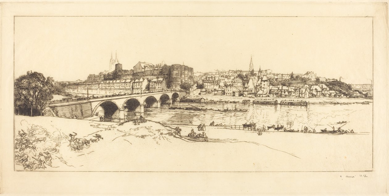 Angers - Panoramatický výhled od Auguste Lepere