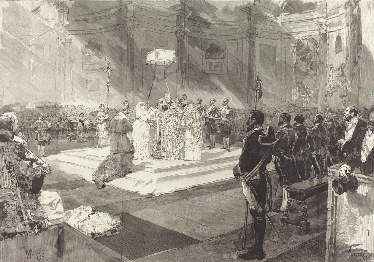 Královský křest na španělském dvoře, 1882. od Auguste Lepere