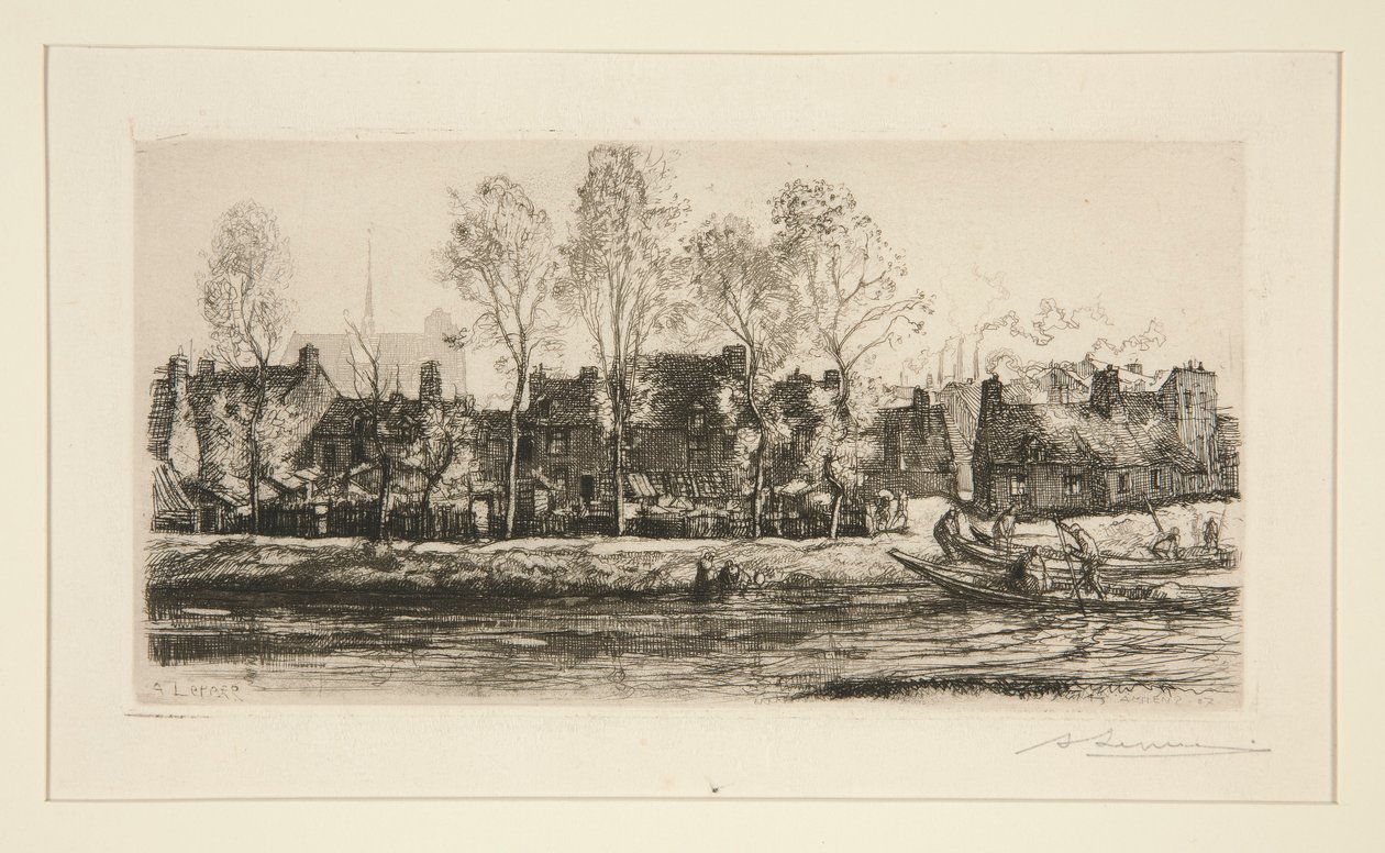 Banks of the Somme? Amiens (Bank of the Somme at Amiens) od Auguste Lepere